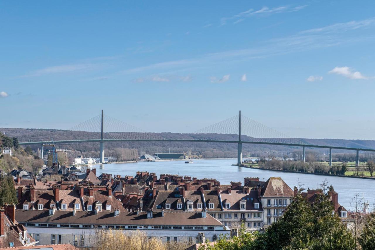 Du Haut Des Rives - Bel Appt Pour 4 Caudebec en Caux Bagian luar foto